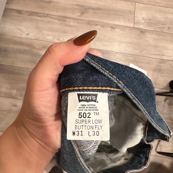 Men’s Levi’s 502 jeans super low button fly 31W X 30L - Picture 7 of 8